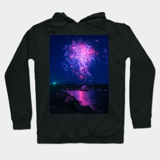 Fireworks and Reflections in the harbor Hoodie